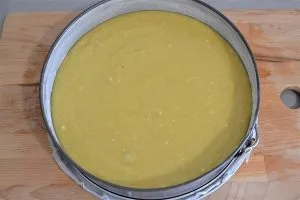 stampo da infornare di torta di mandorle e uva