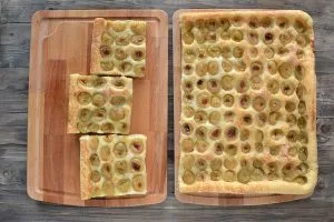 presentazione della schiacciata all'uva