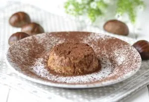budino di castagne sfornato
