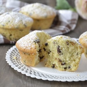 muffin con gocce di cioccolato