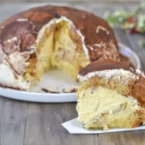 zuccotto di pandoro pervito