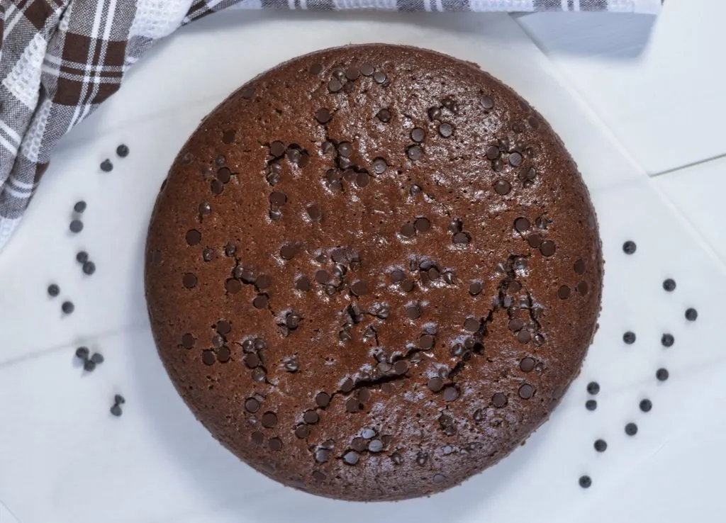 torta soffice al cioccolato sfornata