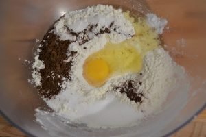 imgredienti per biscotti morbidi al cioccolato