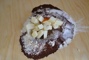 impasto per pasta frolla per crostata al cioccolato fondente