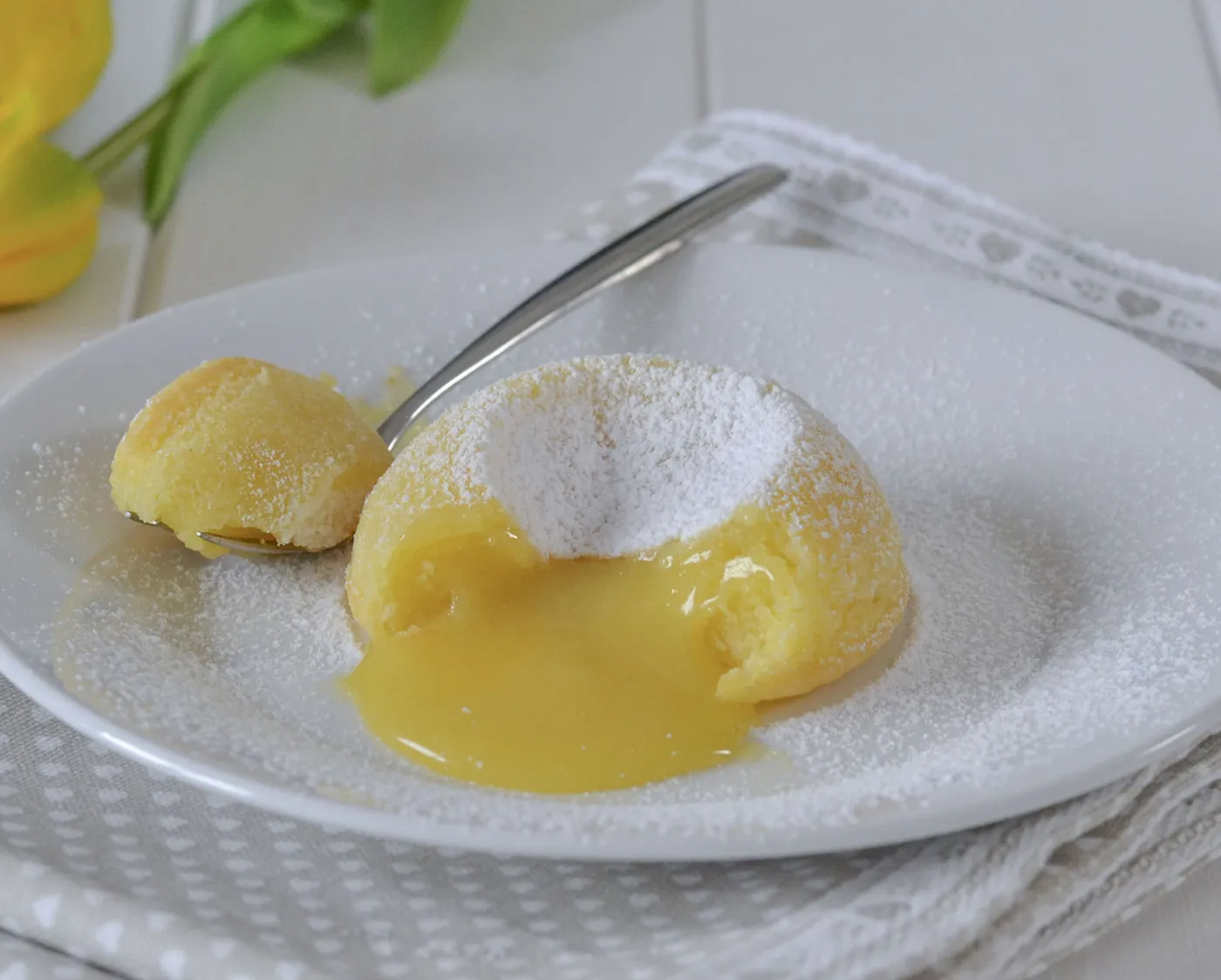 tortino al cioccolato bianco dal cuore cremoso