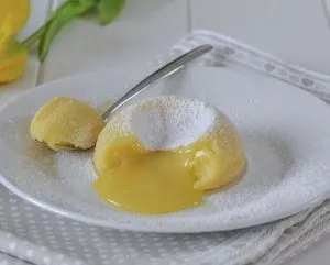 tortino al cioccolato bianco dal cuore morbido