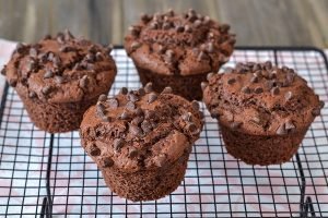 muffin al cioccolato soffici sfornati