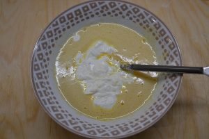 preparazione torta cioccolato bianco e cocco
