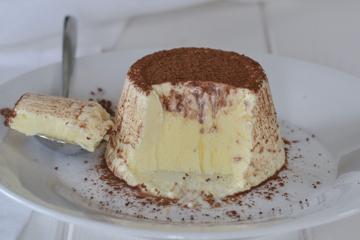 semifreddo al mascarpone servito
