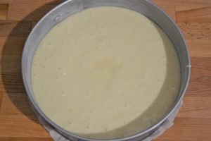 torta con farina di riso da infornare