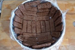 guscio per lo zuccotto con gocce di cioccolato