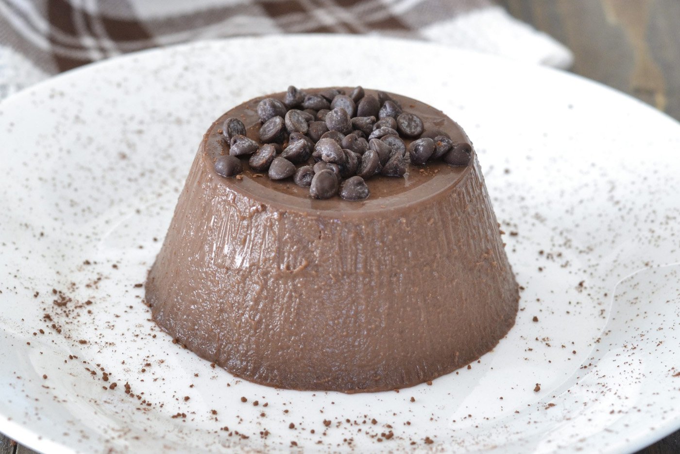 panna cotta al cioccolato pronta