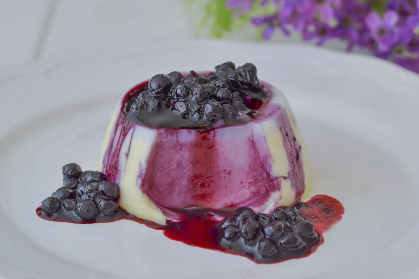 panna cotta coi mirtilli