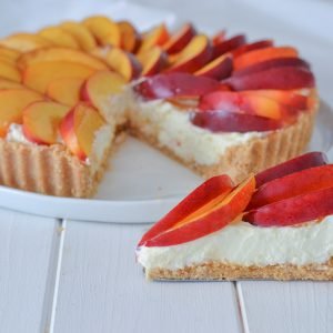 crostata di pesche senza cottura pronta