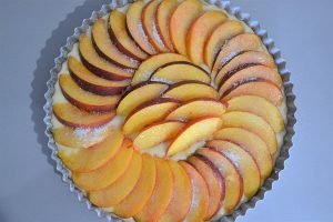 torta di pesche da infornare