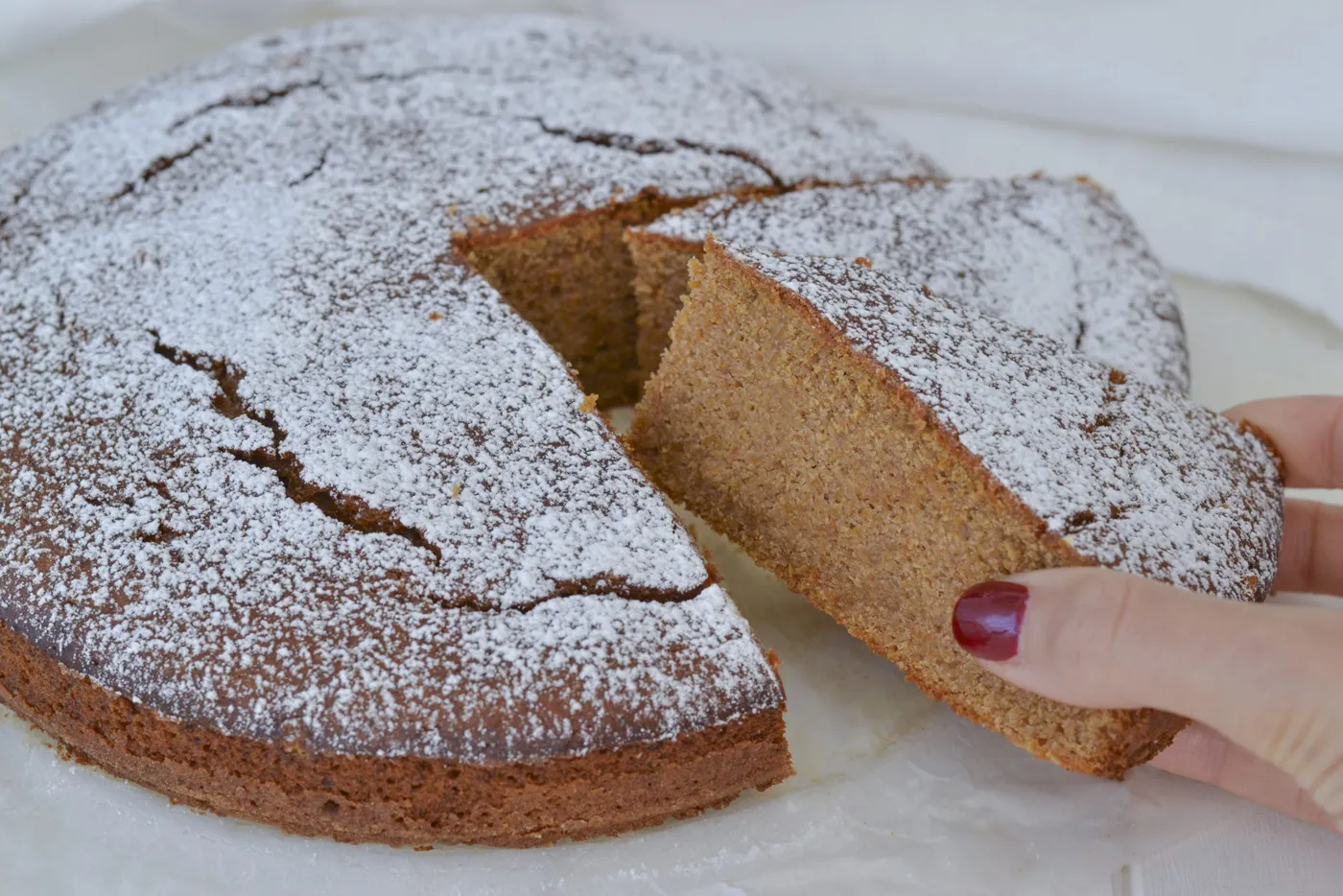 torta con farina di castagne e zucca soffice