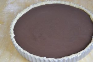 base per crostata al cocco e cioccolato con cioccolato