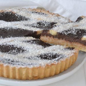 crostata al cocco e cioccolato con cocco