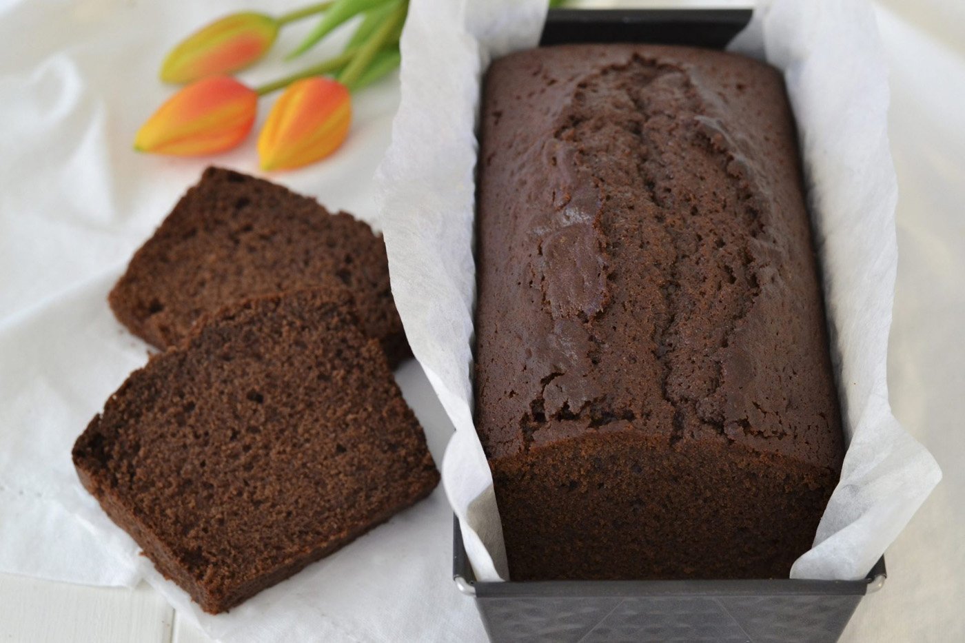 plumcake al cacao e clementine morbido