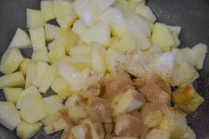 ripieno dei biscotti ripieni di mele