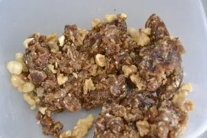 ripieno per sbriciolata di datteri e frutta secca