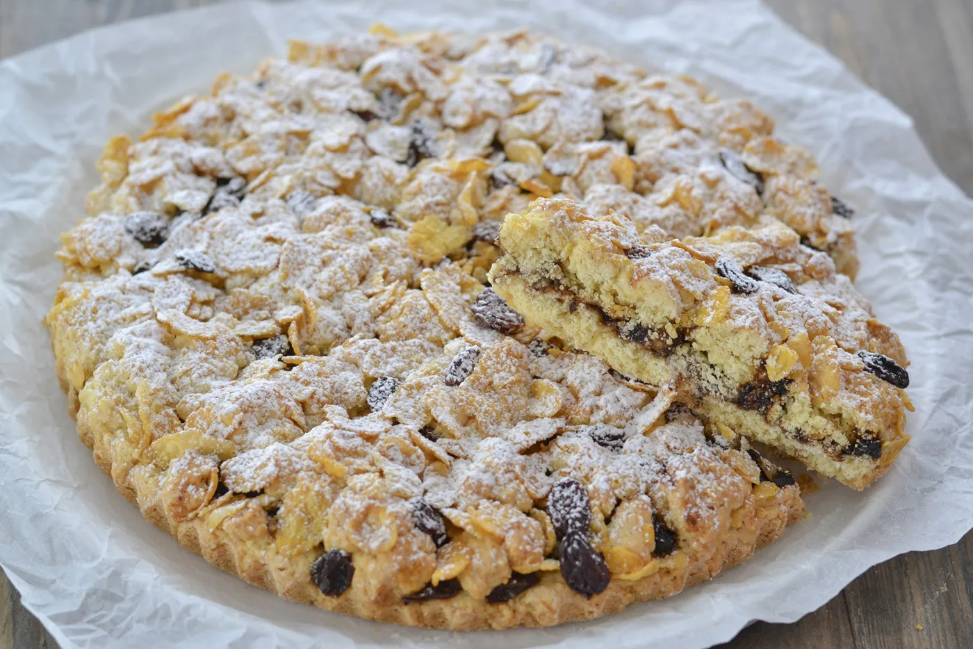 crostata rosa del deserto servita