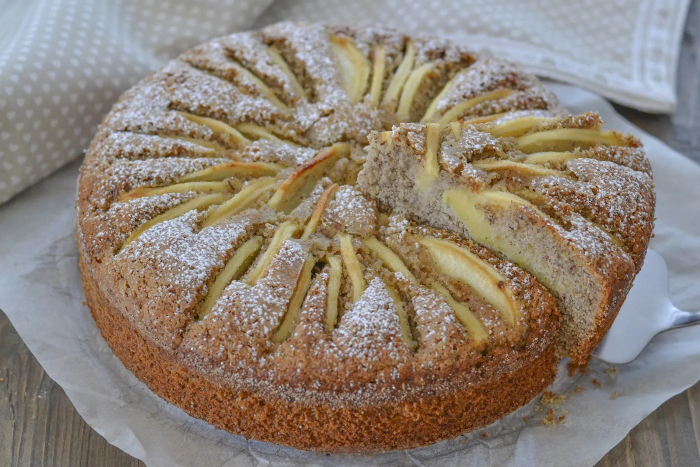 torta di mele al grano saraceno morbida