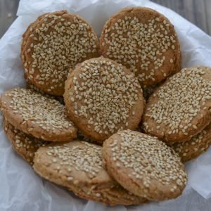 biscotti integrali ai ceci e sesamo