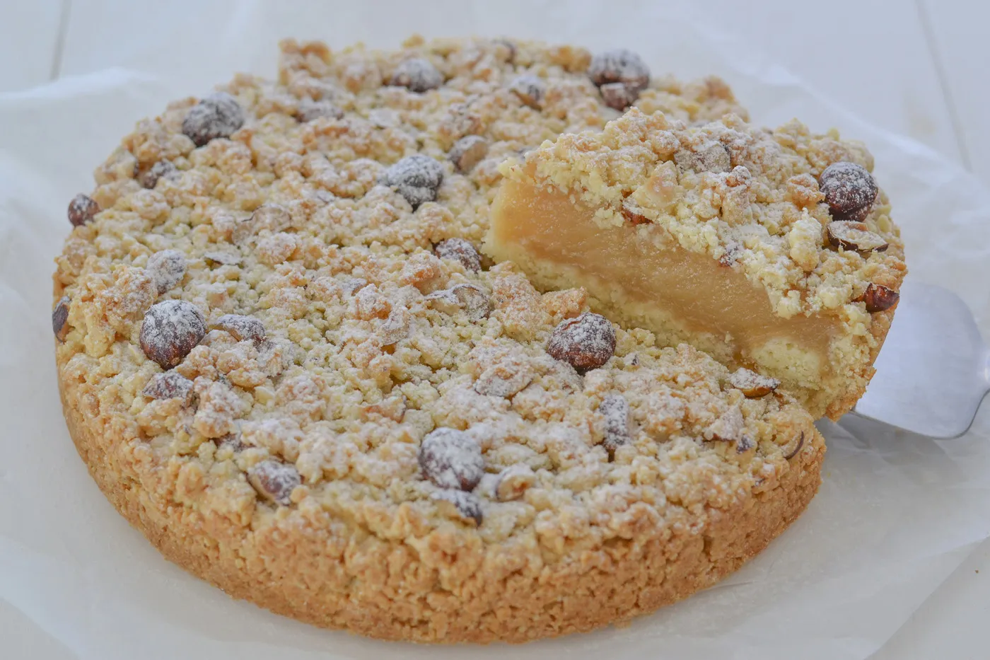 sbriciolata con crema all'uva