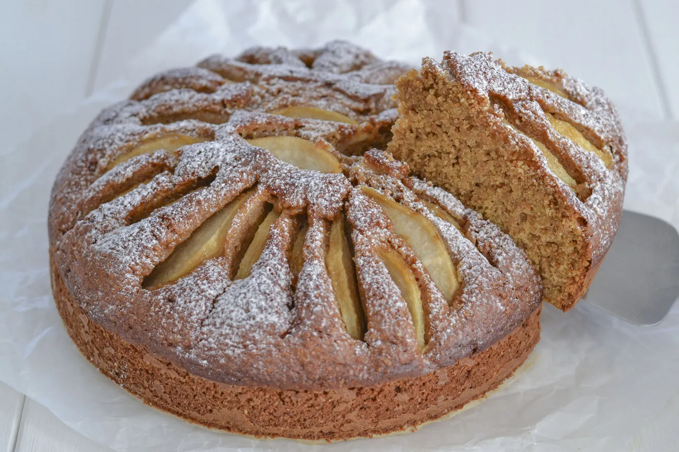 torta di pere con farina integrale senza burro