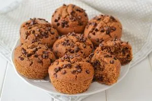 muffin integrali con gocce di cioccolato senza burro