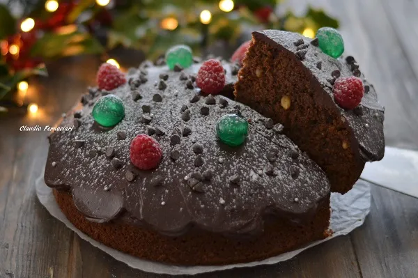torta di natale al cacao e cioccolato
