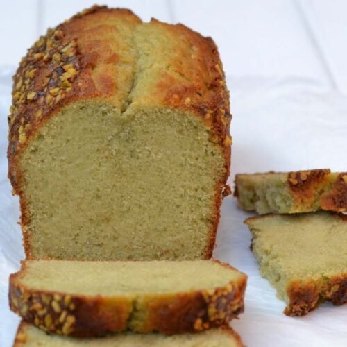 plumcake al pistacchio a fette