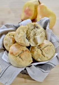 muffin pere noci e gorgonzola sfornati