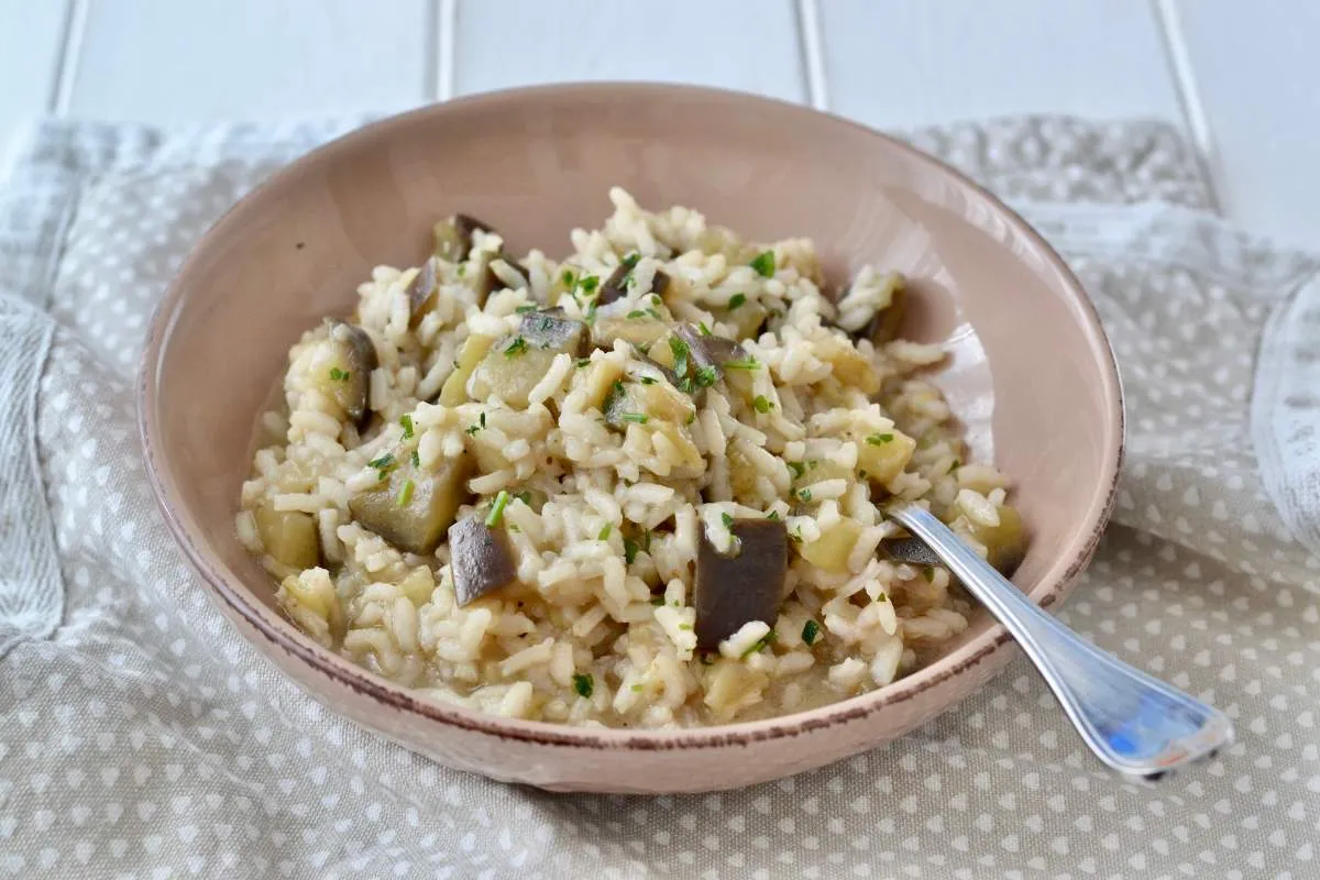 risotto alle melanzane in bianco