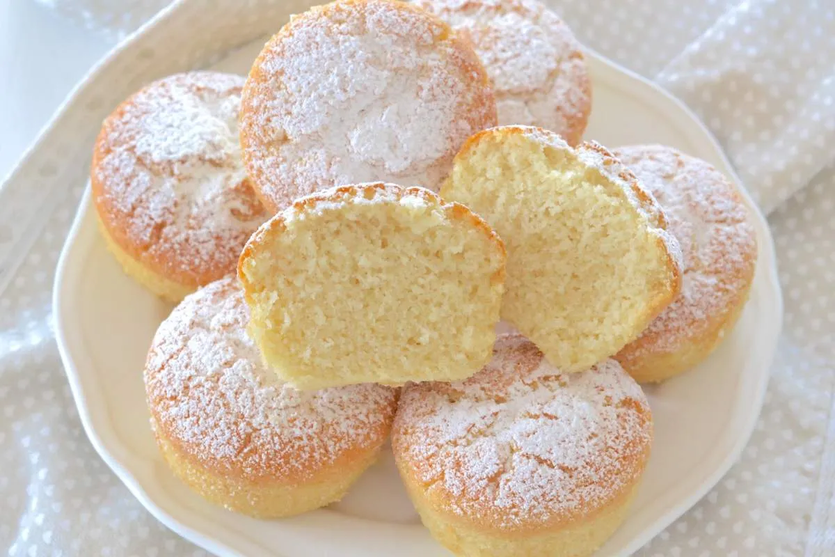 muffin con farina di riso e zucchero