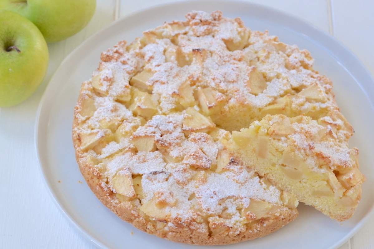 torta di mele verdi al limone