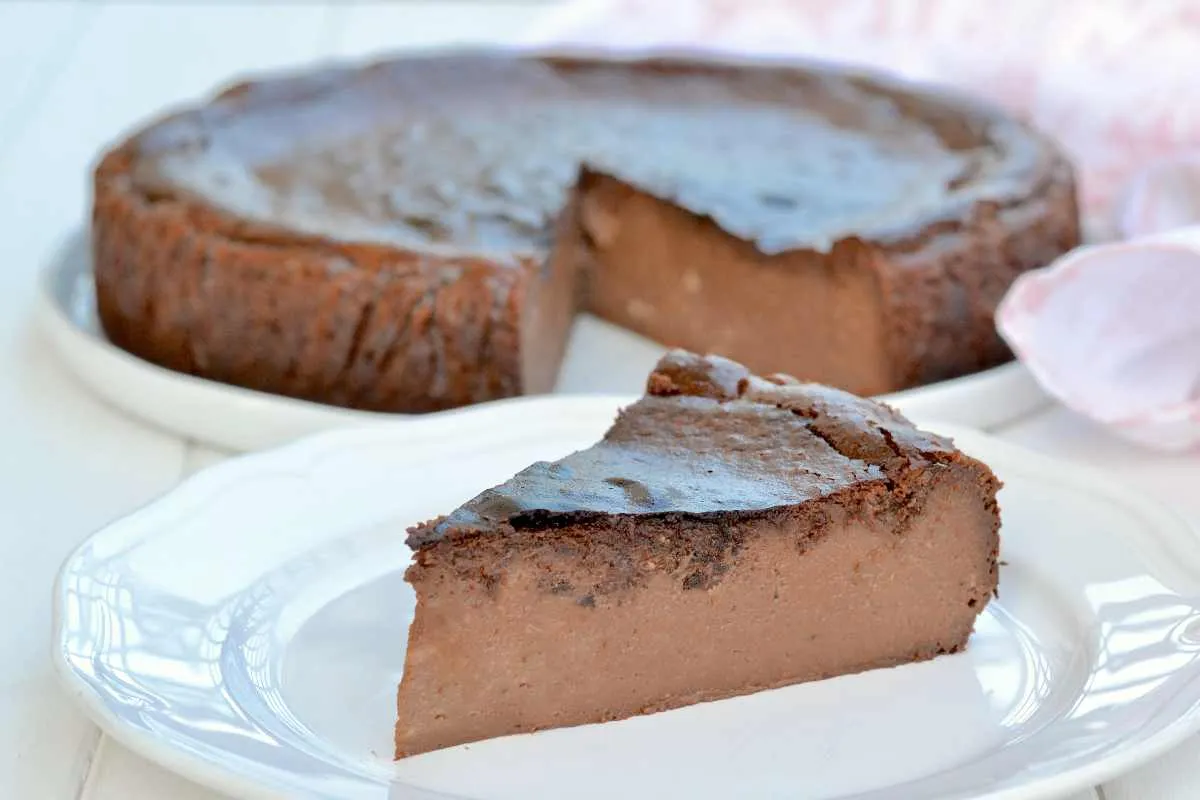 cheesecake basca al cioccolato fondente